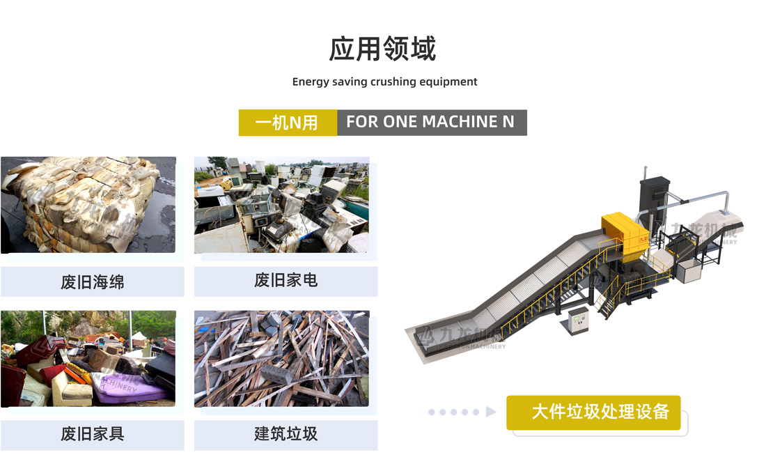 大件垃圾处理设备应用领域 大件垃圾处理设备应用领域