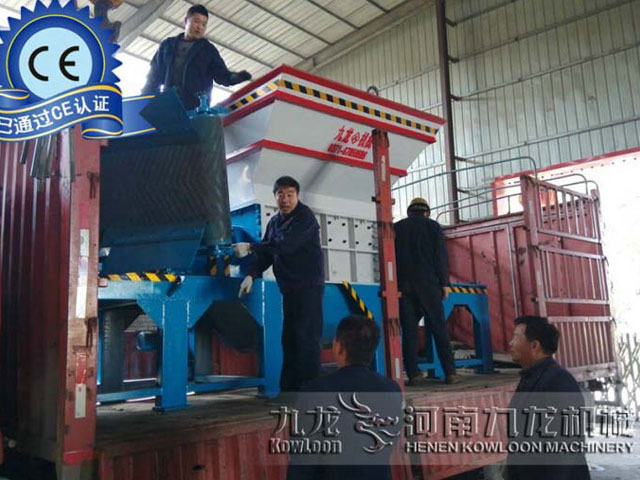 销往江西省铜鼓县的1500撕碎机发货图